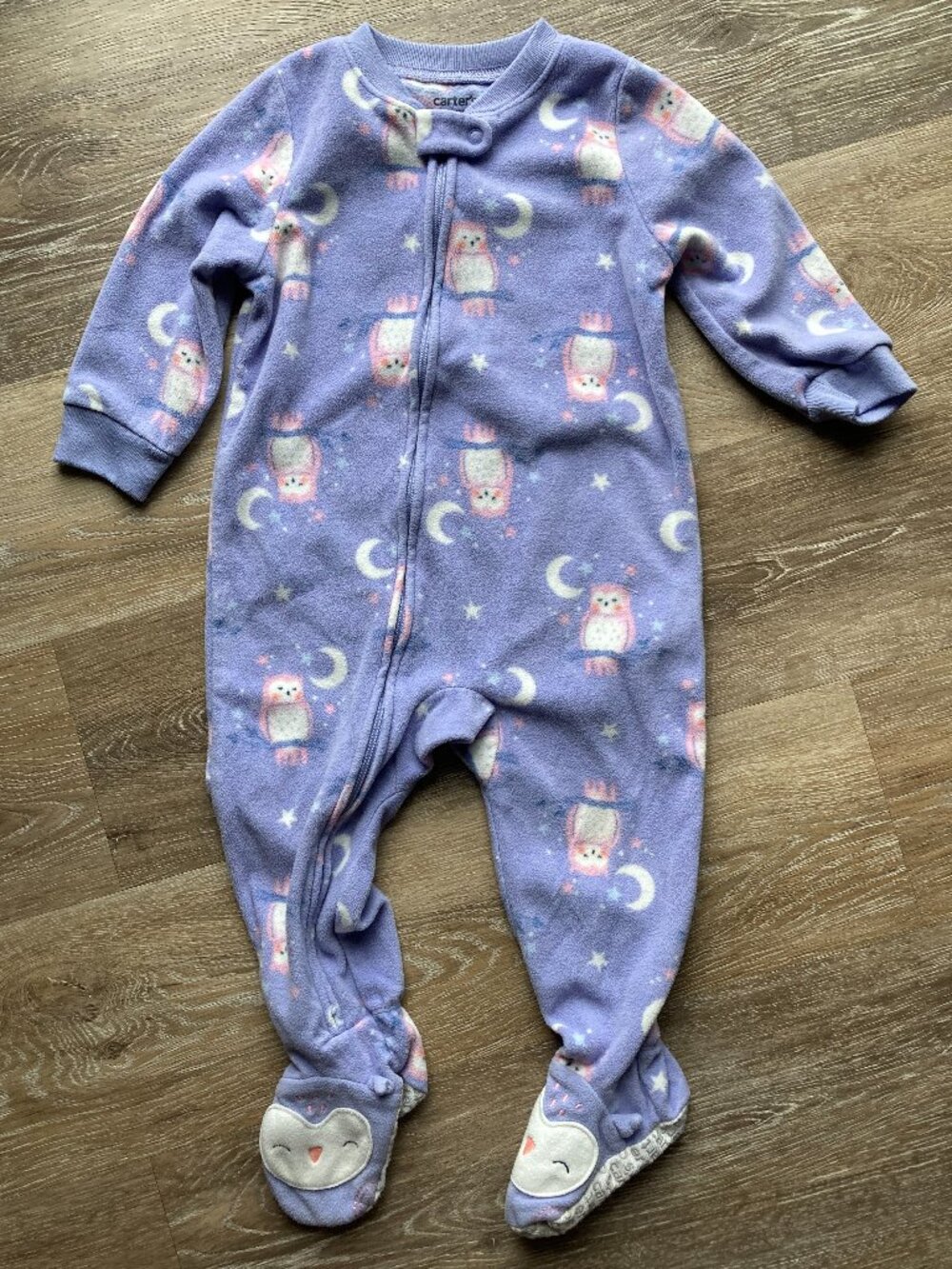 Carters Owl Fleece Footie Pjs Size 18mo